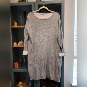 Dalia gray dress/long sleeve